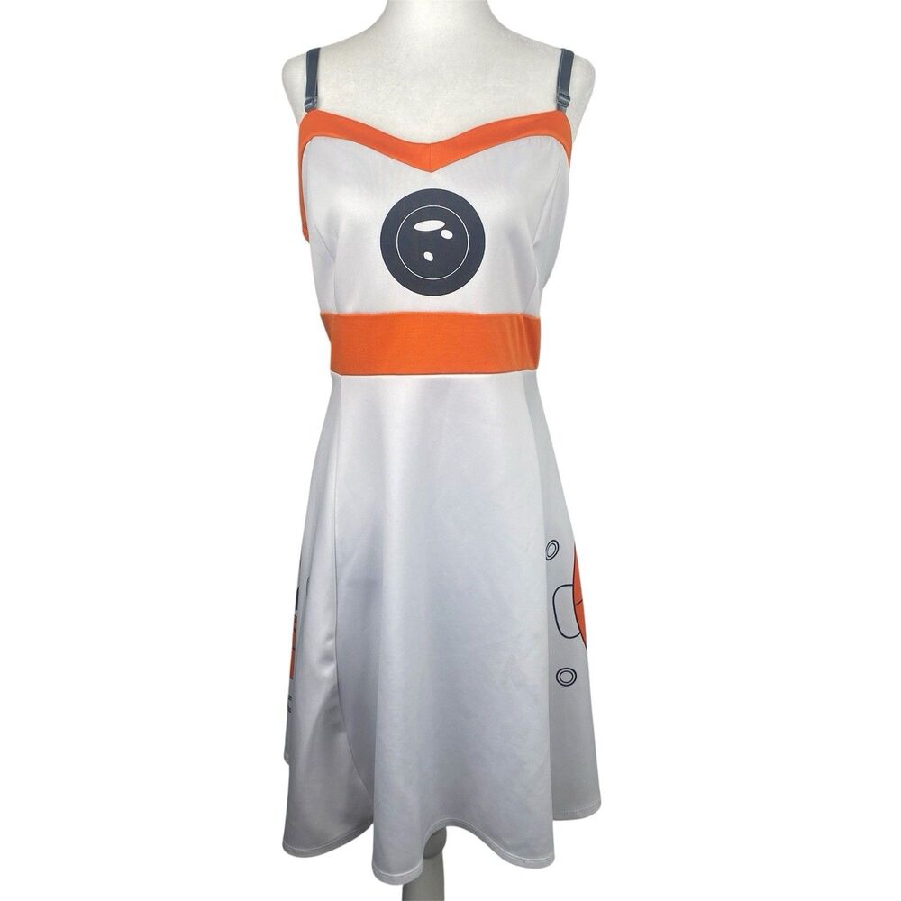 Torrid Star Wars BB-8 Cosplay Dress Womens Size 3 White Orange A-Line Dress